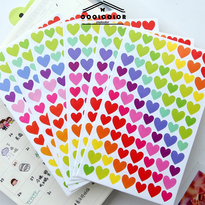 

COD❤️Stiker titik-titik,cinta,warna-warni,Korea,album foto dekorasi,DIY,stiker pelangi pentagram pelangi 9pcs pack-cl