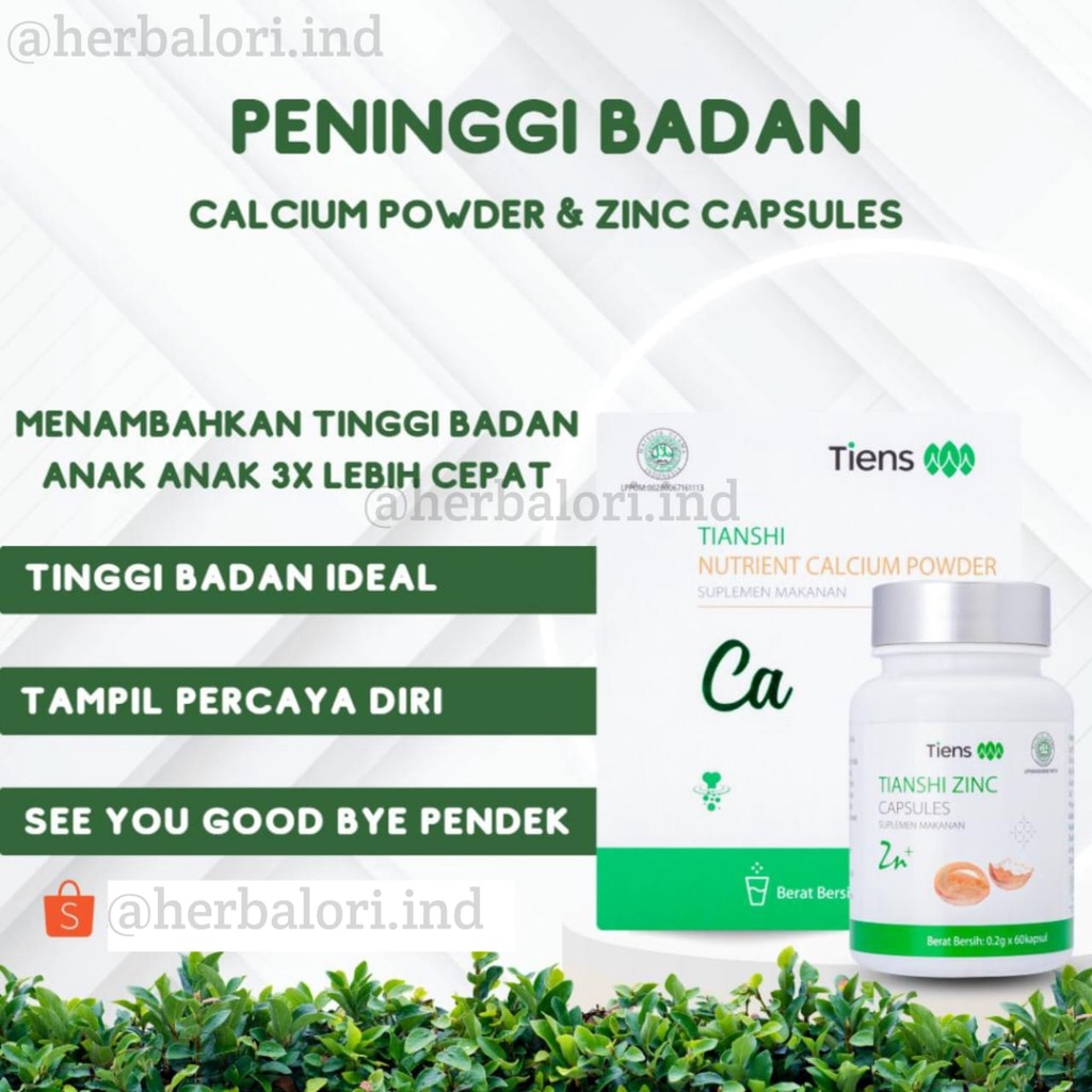 TERLARIS Susu Peninggi Badan TIENS NHCP dan Kapsul Zinc Susu Kalsium Peninggi Badan Obat Peninggi Ba