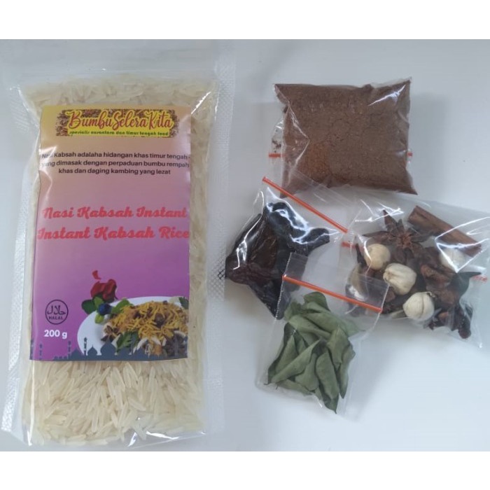 

Bumbu Kabsah dan Beras Basmati/ Beras Basmati Kabsah Instant
