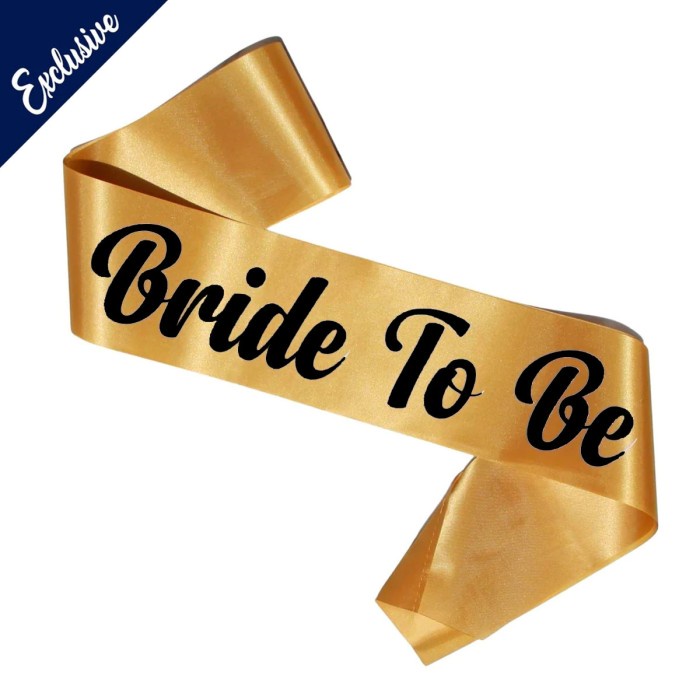 1HARI JADI Custom selempang sash Tulisan nama kalimat wisuda/bridal - PINK-TLSN GOLD