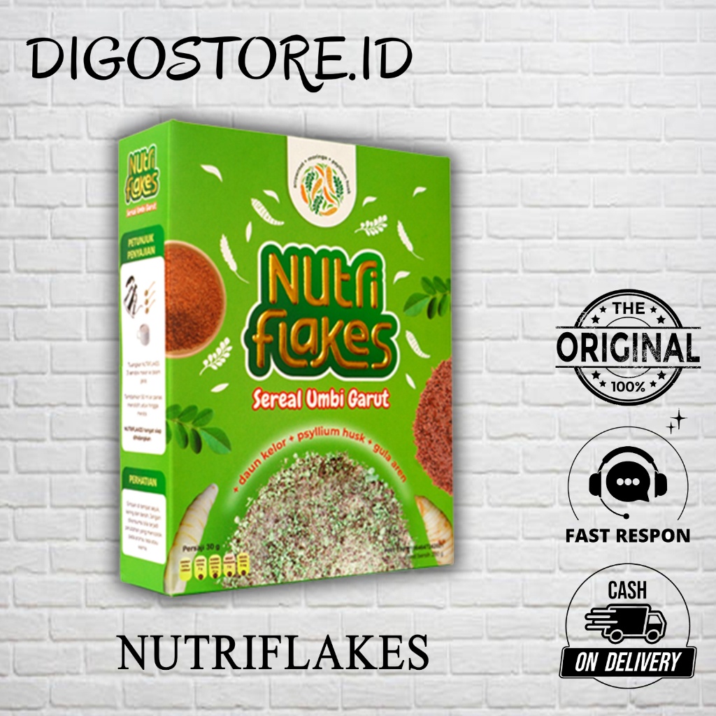 

ORIGINAL Nutriflakes Minuman Sereal Umbi Garut Untuk Asam Lambung Maag Gerd 280 Gram