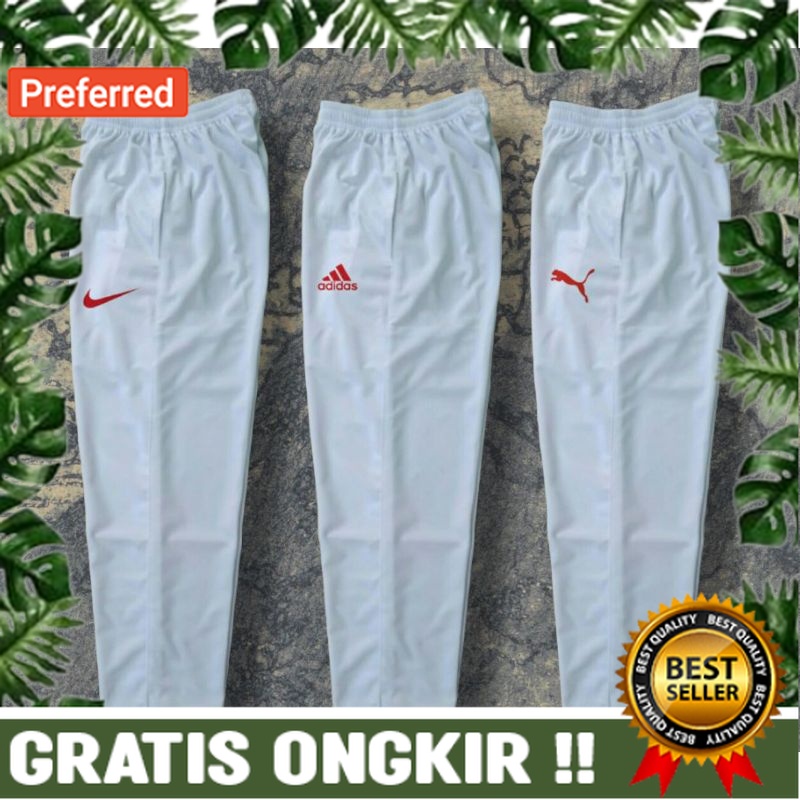 DIDAS SPORT TRENING PANJANG PUTIH POLOS | CELANA TRENING OLAHRAGA PRIA DAN WANITA TERLARIS// BAJU OL
