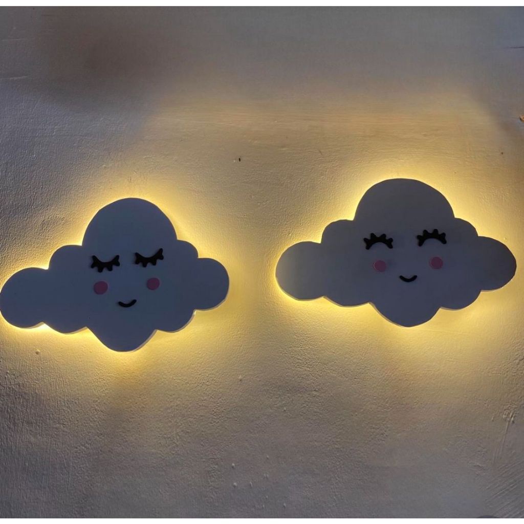 lampu awan lampu hiasan dinding lampu tidur aesthetic Lampu kamar anak LED lampu awan