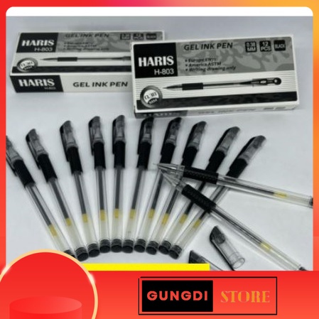 

Pulpen - Pen - Pena - Bolpoin - Bolpen Gel Lancip Hitam Jarum Needle Tip 0.38mm Haris H 803 murah