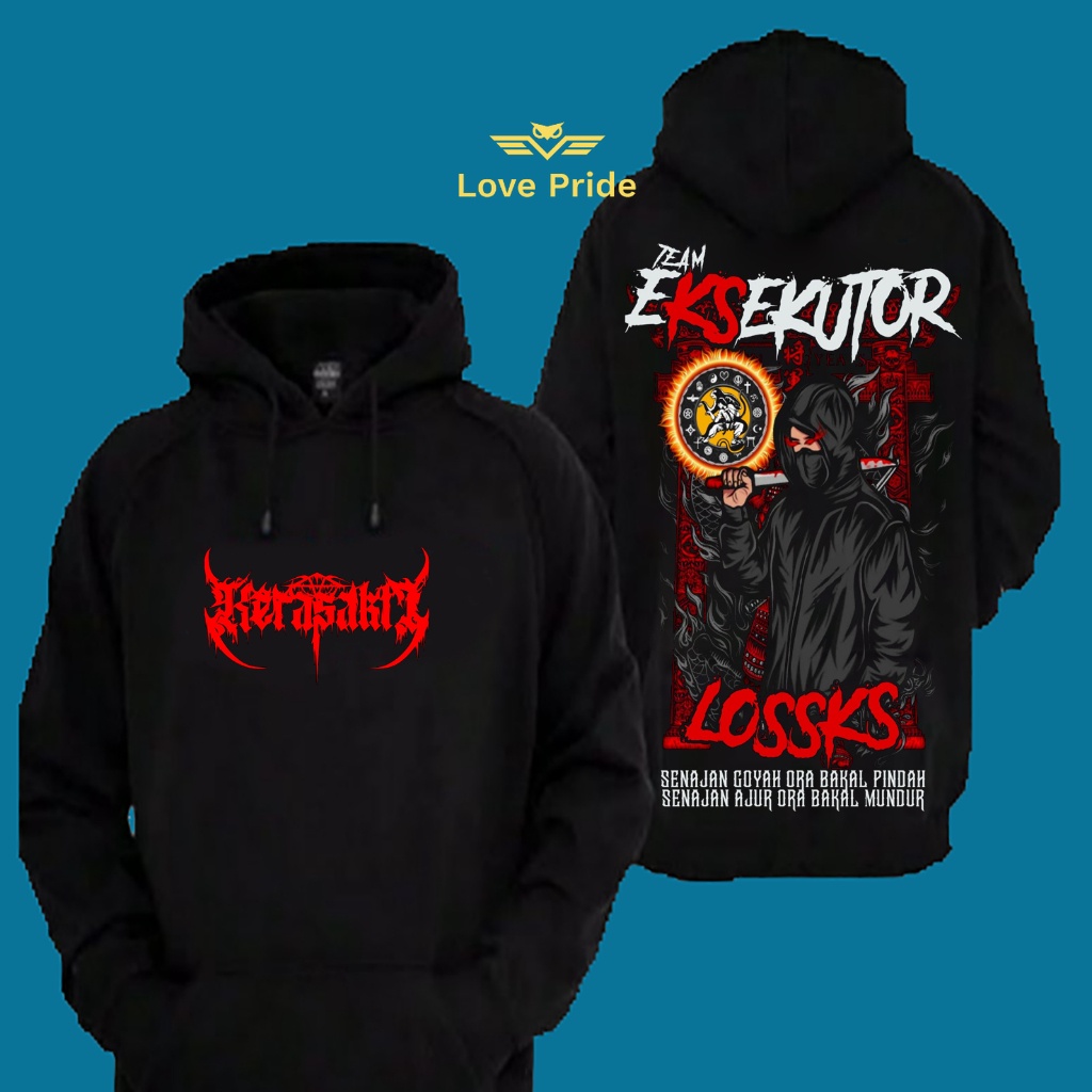 Sweater Hoodie Distro Pencak Silat IKSPI Kera Sakti Team Eksekutor Lossks Premium Terbaru