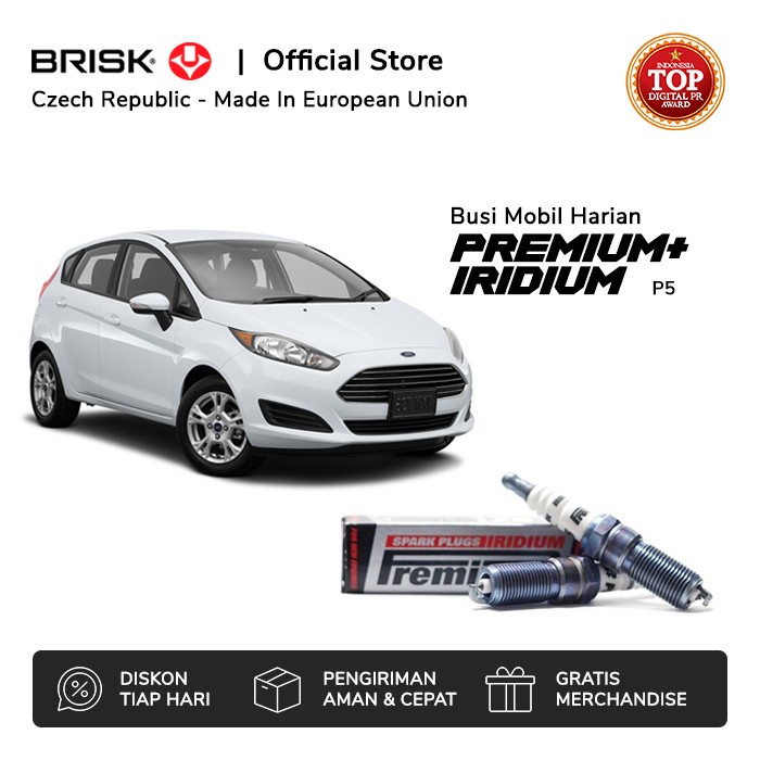 Busi Mobil Ford Fiesta Non Ecoboost BRISK Premium Iridium P5