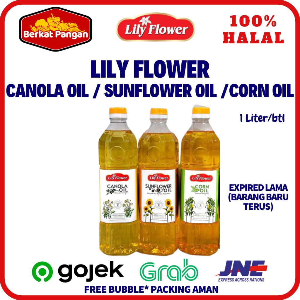 COD Lily Flower Oil 1 Liter Canola Oil / Corn Oil / Sun flower Oil / MINYAK MPASI / MINYAK GORENG / 