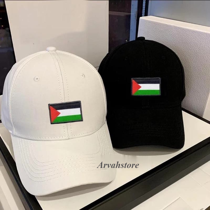 Arvahstore - Topi Baseball Bordir Logo Bendera Negara Palestina