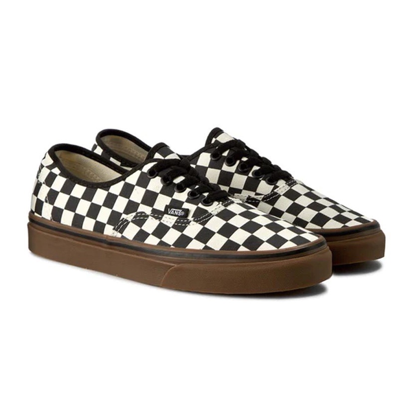 Vans Authentic Checkerboard Black White Gum