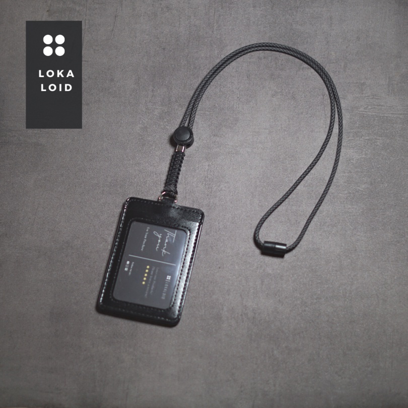 

New Lanyard Gantungan Id Card 2 Sisi Tali Paracord Rope 550Lbs Motif Holder Kulit by Lokaloid
