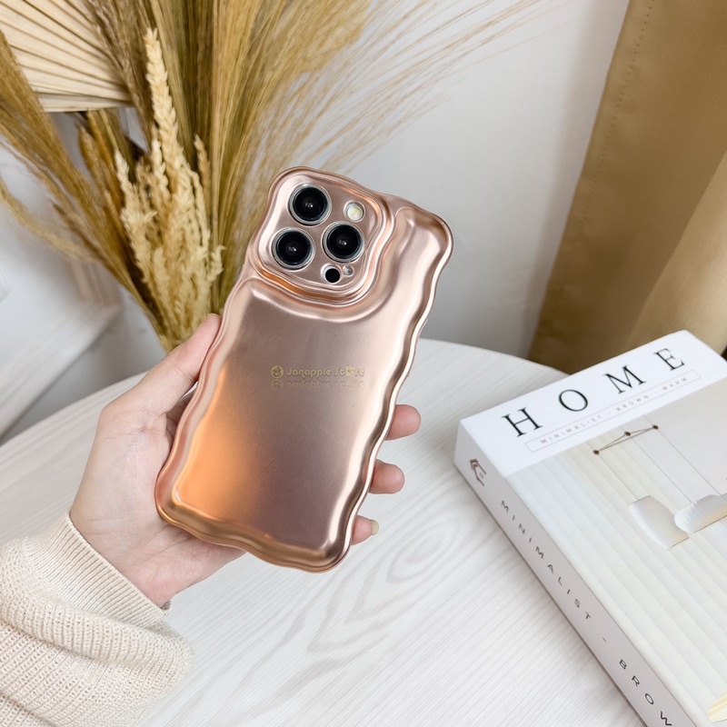 PUFFER WAVE ROSE CASE IPHONE X XR 11 12 13 14 15 PRO MAX 14 PLUS