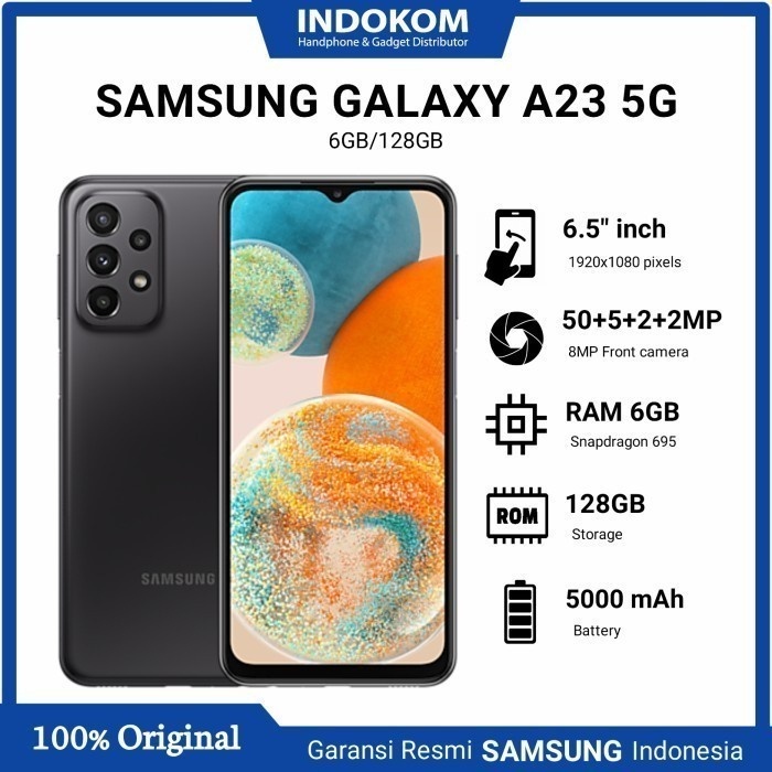 Samsung Galaxy A23 5G RAM 6GB/128GB - Garansi Resmi
