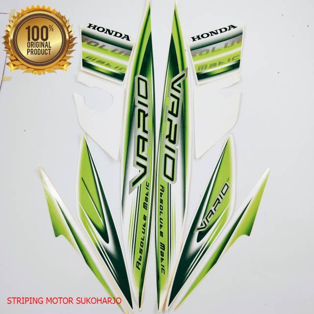 (ORI) striping honda vario 110 karbu 2008 putih kualitas original