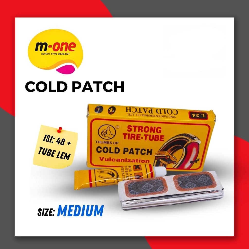 tip top TAMBAL BAN COLD PATCH TAMPAL BAN SEPEDA MOTOR ISI 24 ISI 48 COLD PATCH THUMBS UP LEM TIPTOP