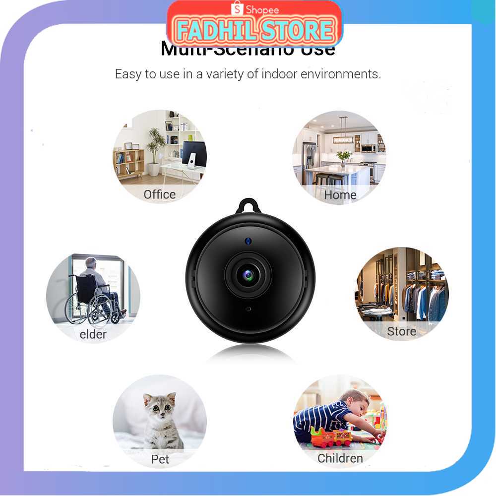 FS - V380 Kamera CCTV Mini WiFi Alarm Two Way Audio Infrared HD 1080P - V380-Mi7