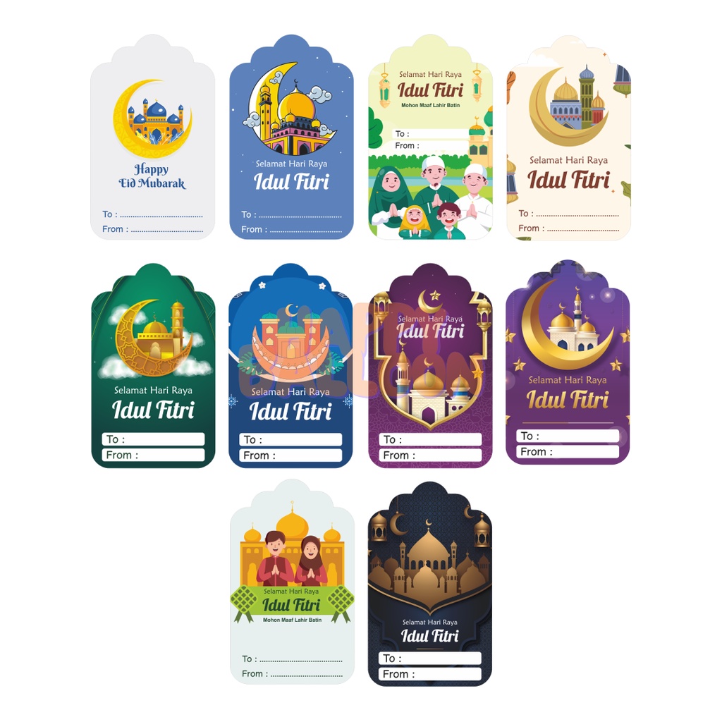 

HappyBalloon Hangtag Kertas Idul Fitri / Tag Idul Fitri ISI 10PCS