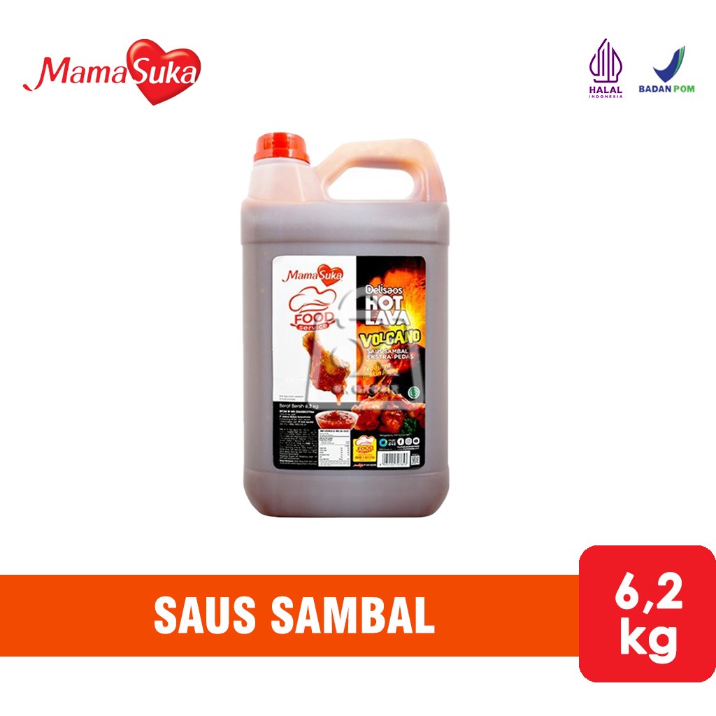 

Saus Sambal Delisaos Hot Lava Volcano (Jerigen 6,2 Kg)