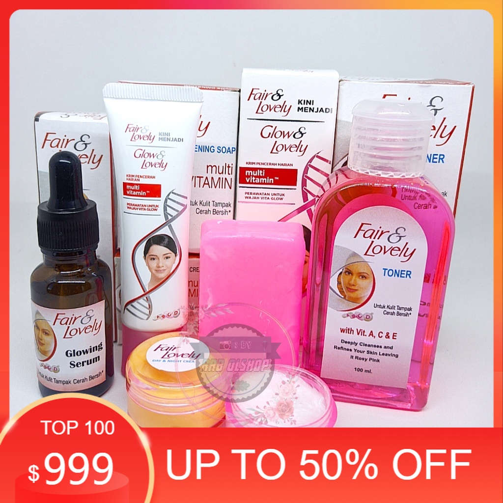 SLB _ Paket Fair & Lovely 5in1 - Cream Susun Day & Night Cream + Pelembab Fair&Lovely + Toner Fair&L
