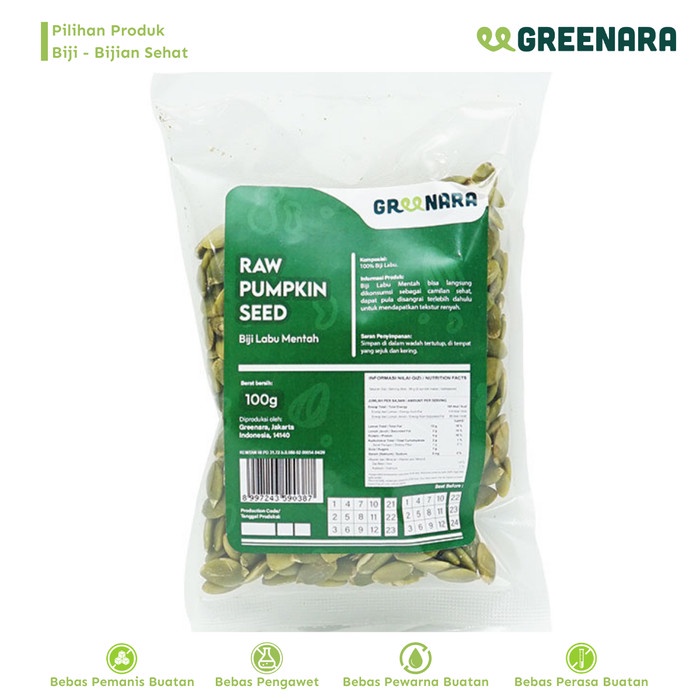 

[PREMIUM] Biji Labu Mentah 100gr / Raw Pumpkin Seed KUALITAS TERBAIK
