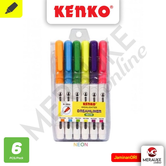 

KENKO Highlighter DL-100 S6 Neon Color 6 Warna / Set