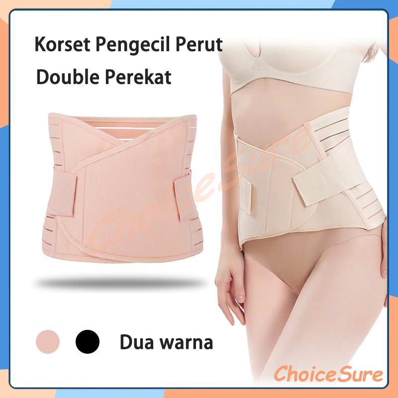 Korset Pengecil Perut Double Perekat / Korset Pelangsing Perut Wanita