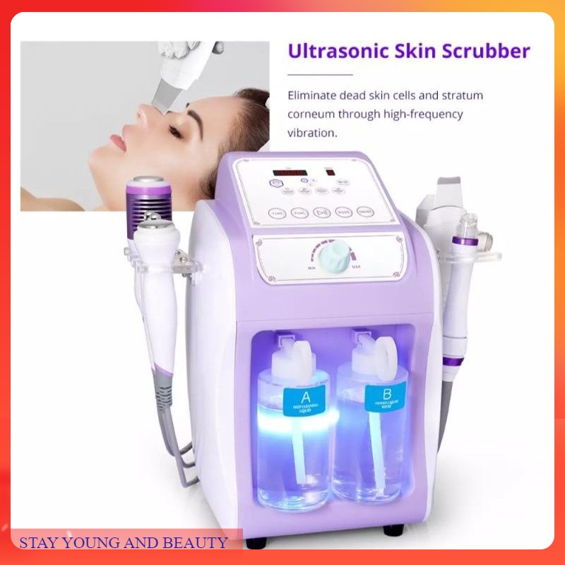 6 in 1 hydra dermarasi 6in1 hydro peel 6in1 alat facial micro dermabrasi ultrasound rf oxygen jet pe