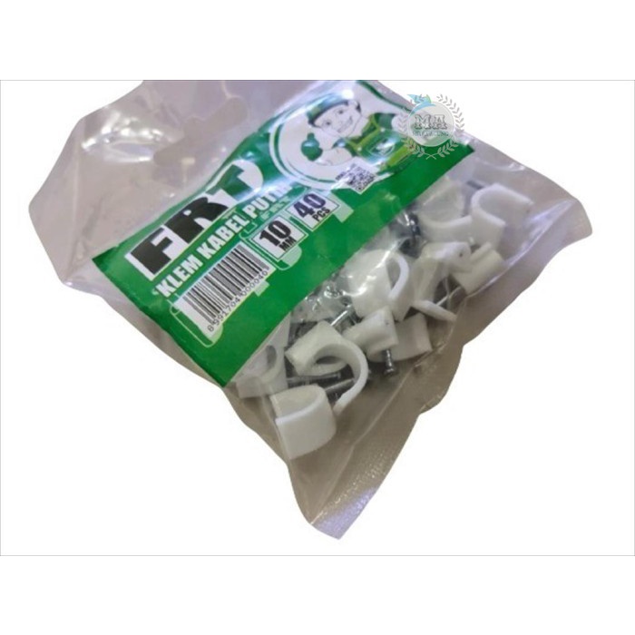 ROUND CABLE CLIPS KLEM KABEL LISTRIK PLASTIK PVC PAKU BETON 10 MM OLS Klem Kabel Paku Beton 10 MM Kl