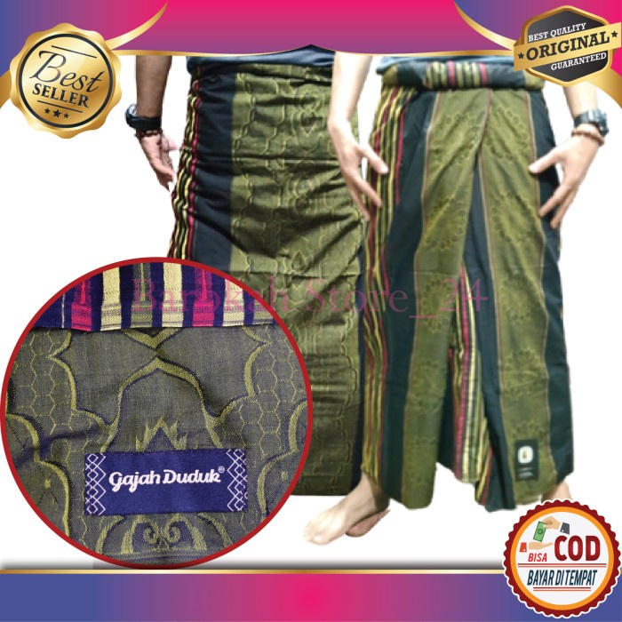 Sarung Gajah Duduk Signature 100  Motif Kembang  Pria