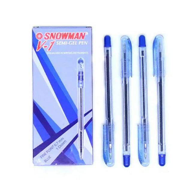 

Ballpoint Snowman V-1 0.7mm biru