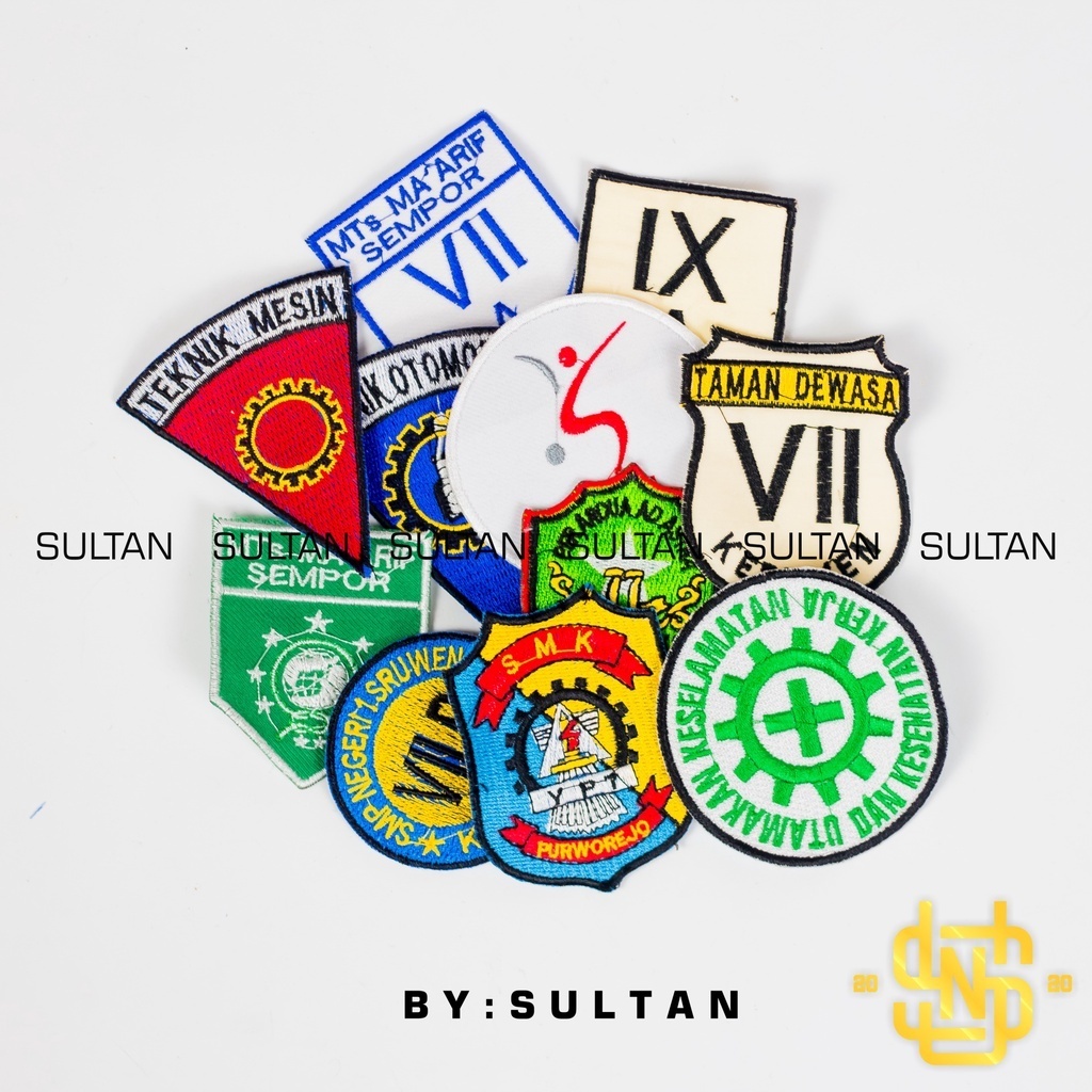 Bordir LOGO SENDIRI CUSTOM LOGO BORDIR PATCH PESAN LOGO SENDIRI BEDGE BET EMBLEM