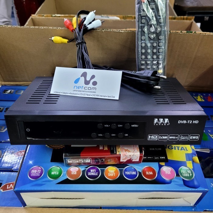STB TANAKA DVB-T2 Set Top Box TANAKA RESMI ORIGINAL wifi youtube hdmi netcomp