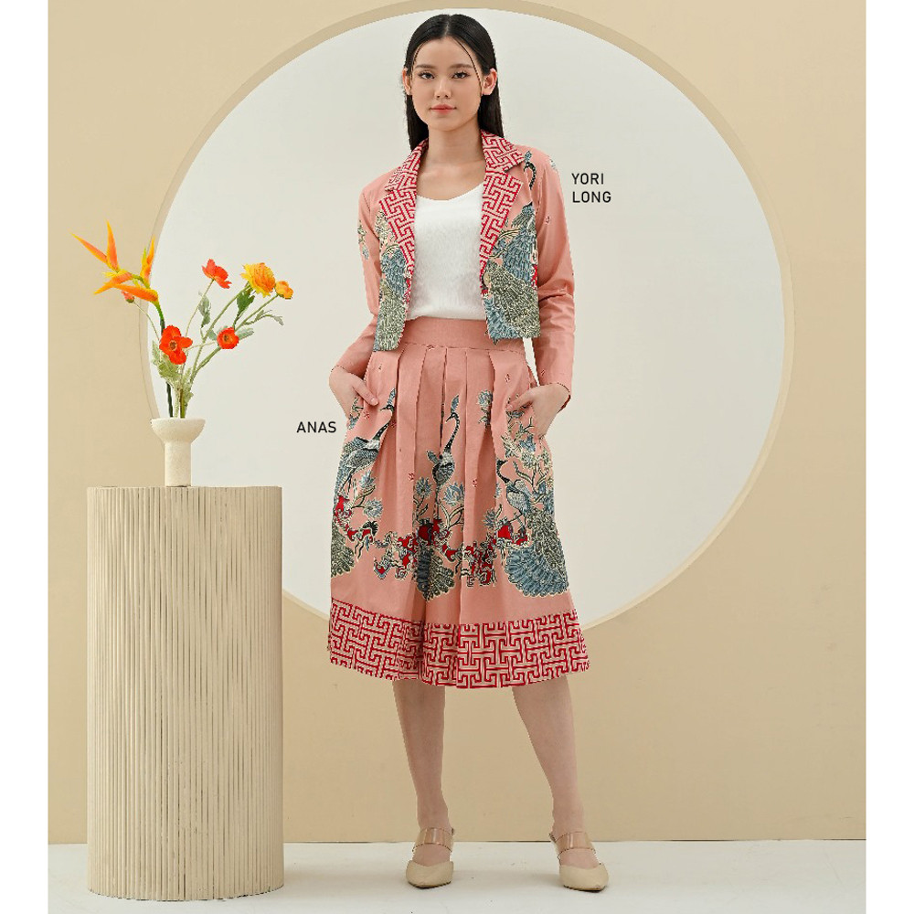 GIRLY Yori Long Outer Batik Wanita Outer Rompi Wanita Luaran Lengan Panjang