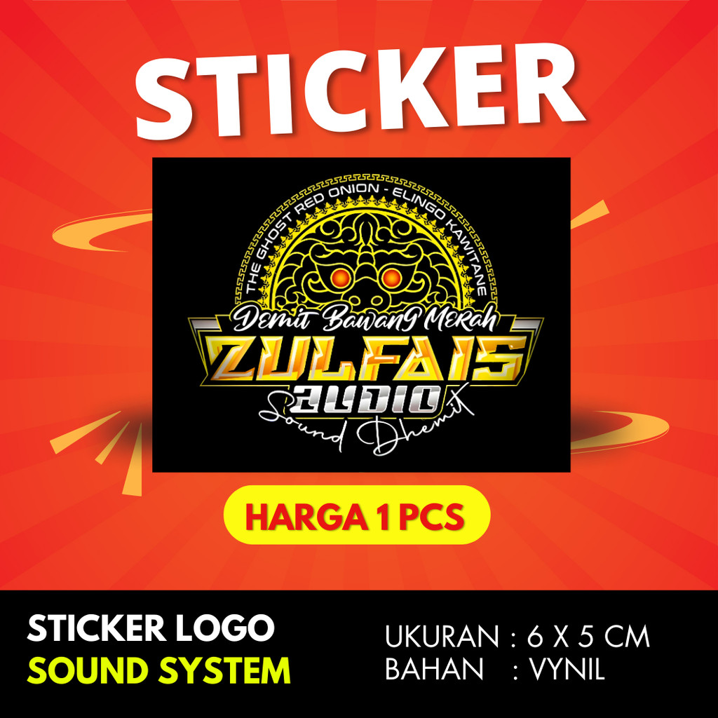 

Sticker sound system ZULFAIS AUDIO BAHAN VYNIL ANTI AIR PREMIUM