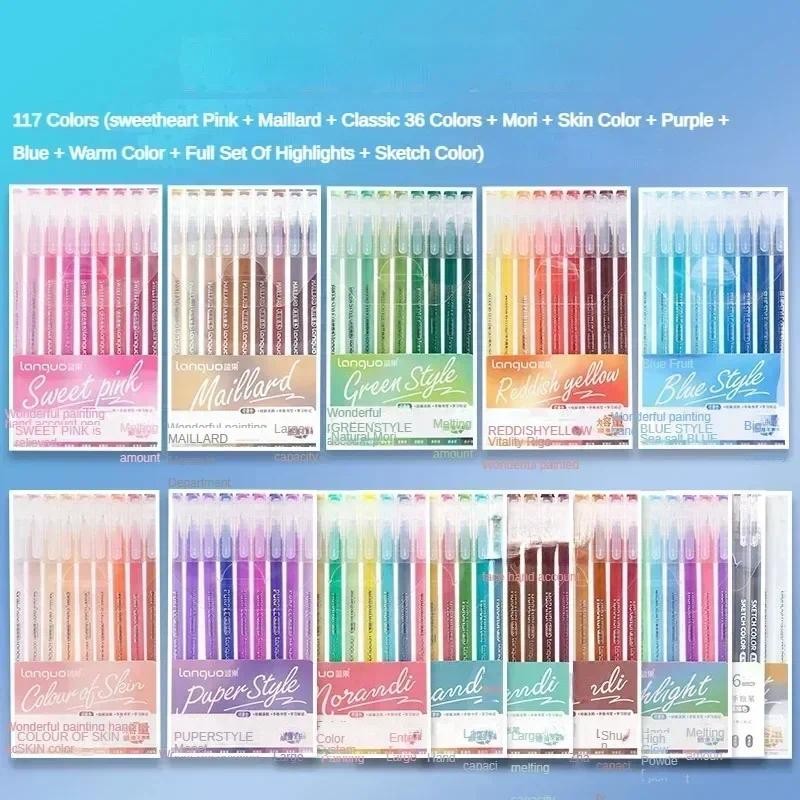 

9/198 Colors Morandi Gel Pen Diary Scrapbook Painting DIY Gel Pen Color Drawing Doodling Art Markers Stationery School Supplies
