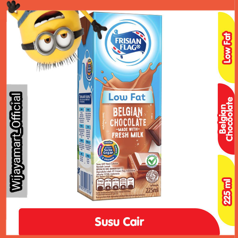 

Frisian Flag Purefarm Rendah Lemak Susu UHT Belgian Cokelat Kotak 225 ml