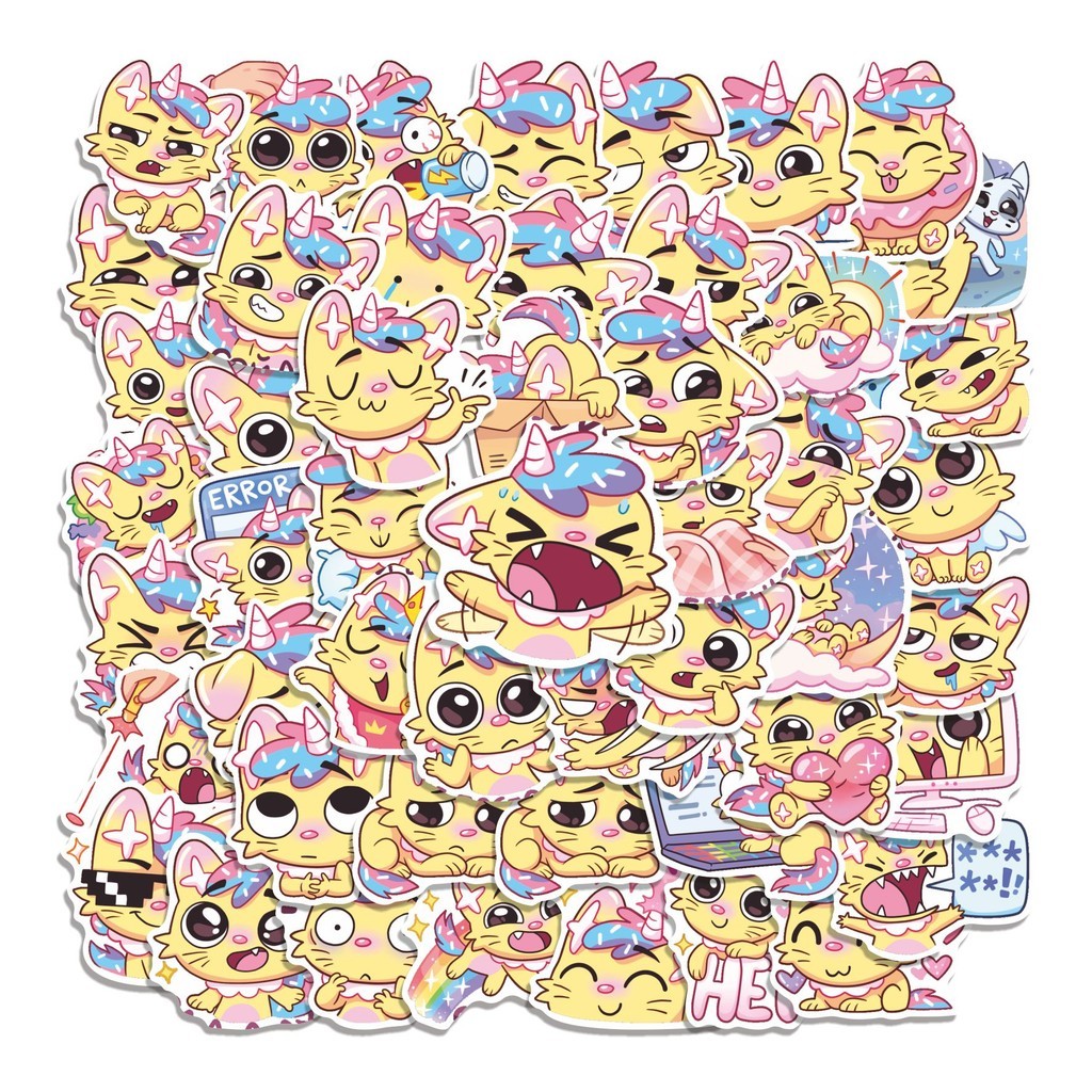 

COD 50 Pcs Stiker CANDY CAT Lucu Anti Air Untuk Dekorasi Notebook Sepeda Skateboard Handphone