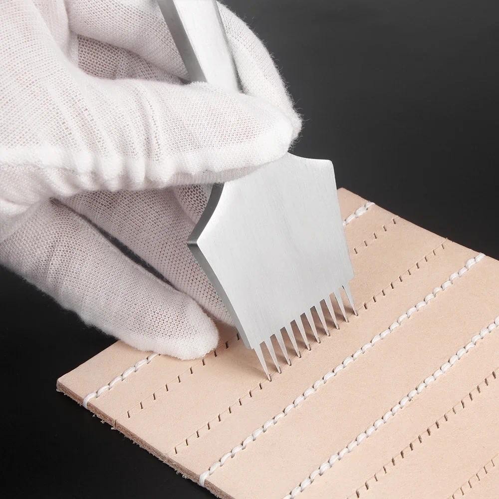 

3.85m 2.7mSharp Pricking Iron French Style Leather Chisel Polished Die-Steel Chisel Punching Tool Kits for Leather Working Tool