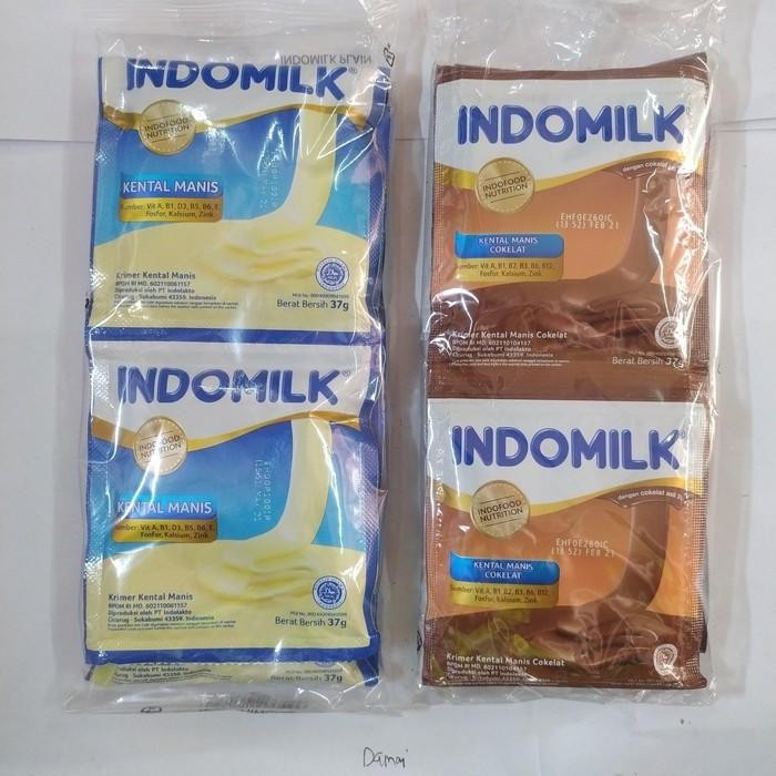 

Indomilk Putih/Coklat Sachet 6x37gr - Indomilk 1 renceng Promo Susu Kental Manis murah bisa cod