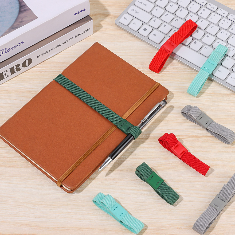 

1Pc Elastic Band Pen Holder For A5/A6 Notebook Core Rope Office Supplies Bandage Pen Holder Pencil Clip Stationery Organizer