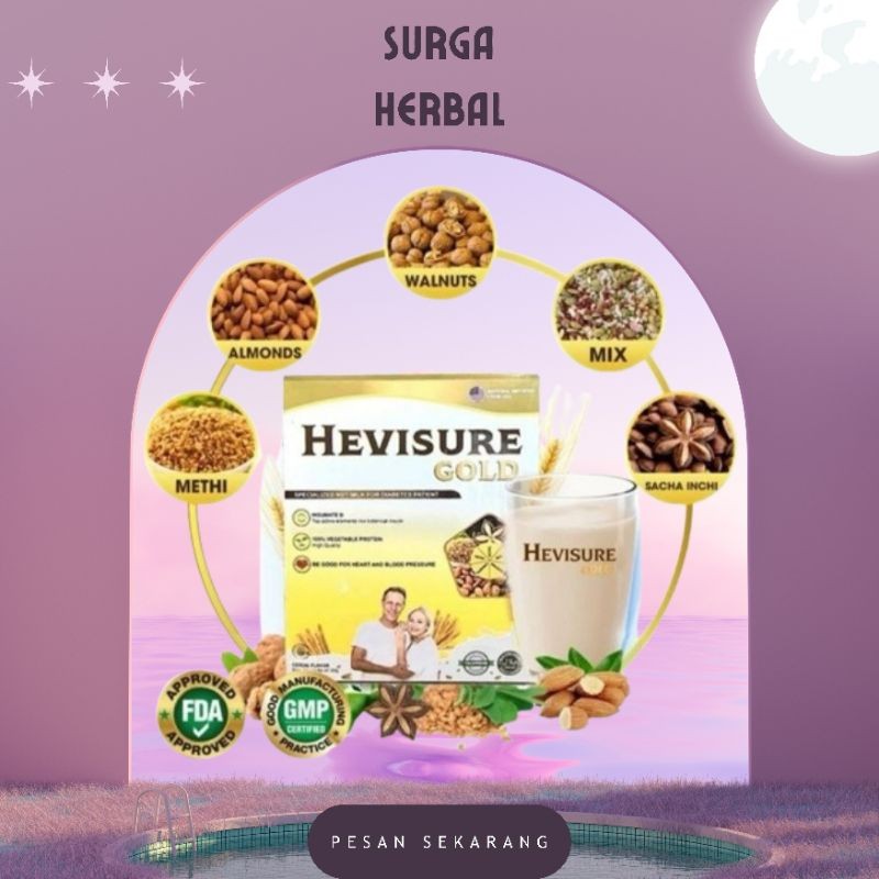 

Hevisure Gold PLUS MILK SUSU Obat Diabetes & Kencing Manis Insulin Pankreas