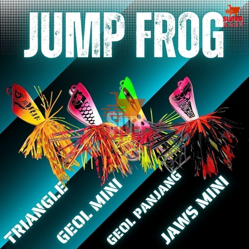Supermart Surabaya Umpan Pancing Casting Lure MONCROT Jump Frog Geol Mini Panjang Jaws Triangle