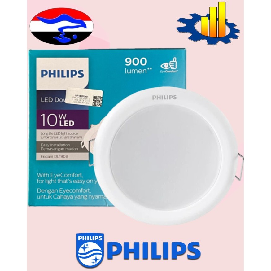 Lampu LED Philips Downlight 10 Watt ERIDANI DL190B DAYLIGHT