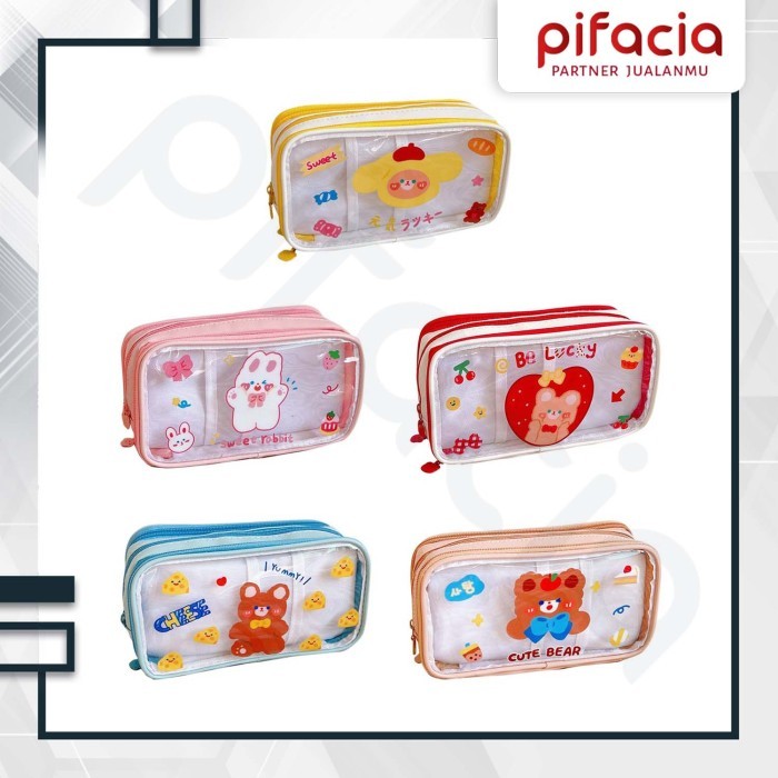 

New Product Tempat Pensil Karakter Pencil Case Penyimpanan Brush Alat Make Up - Random