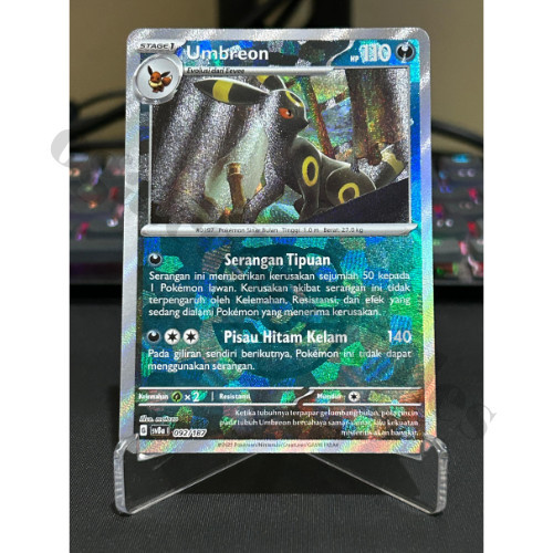 Umbreon Masterball 92/187 Festival Terastal Pokemon Card SV8A Indonesia Premium Sunbreon Eeveelution