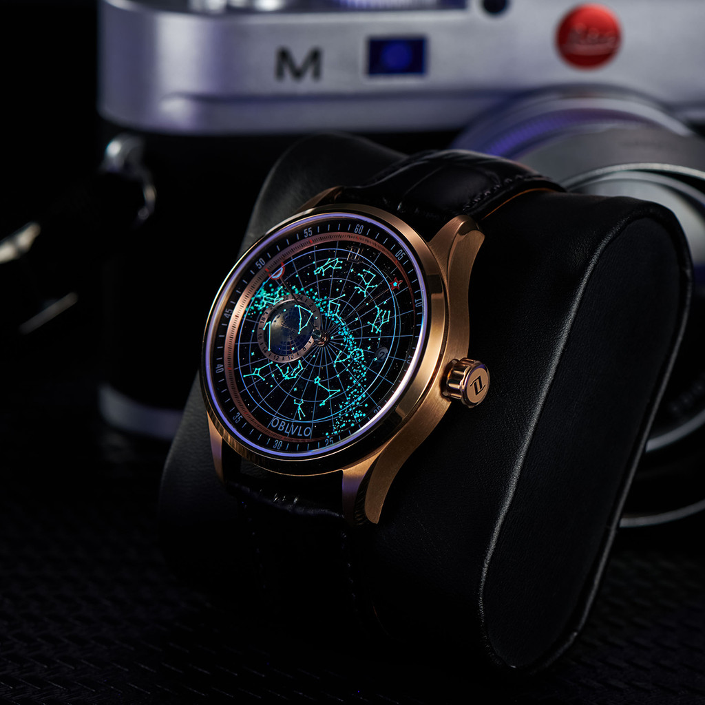 Jam Tangan Original Pria OBLVLO Top Brand Automatic Mechanical Watch for Men Luminous Earth Star Wat