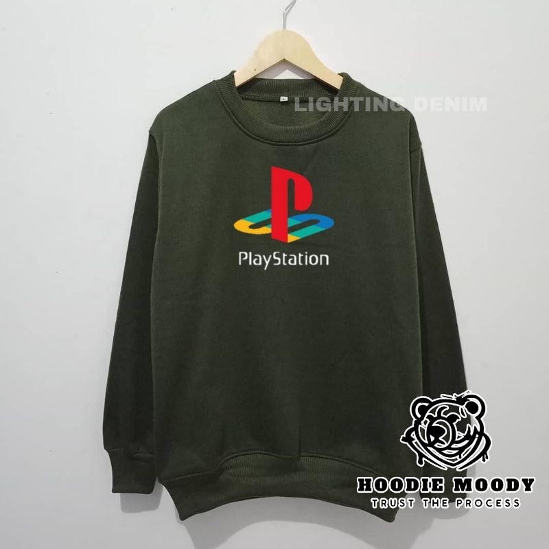 CREWNECK PRIA ORIGINAL PLAYSTATION OVERSIZE CREWNECK PRIA MURAH CREWNECK PRIA DISTRO CREWNECK