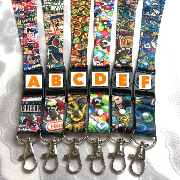 

PROMO -[Bongkar Gudang] Juragan Lanyard Printing motif Bomb Sticker - A