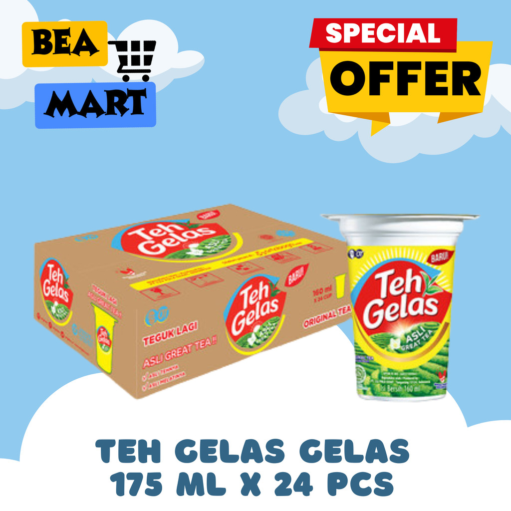 

Teh Gelas Original 175 ml 1 Dus Isi 24 Pcs | Teh Kemasan Cup 175ml