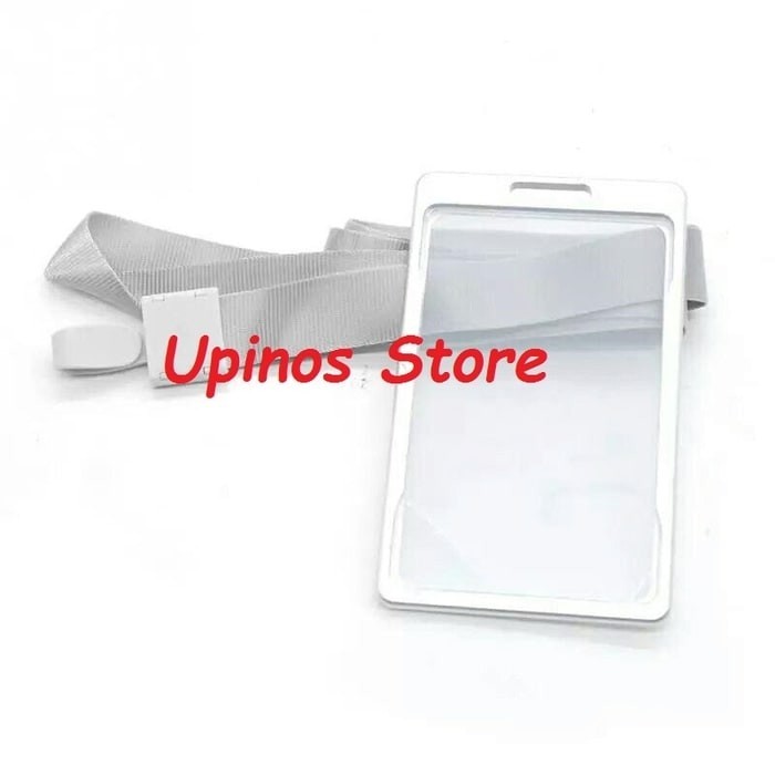 

Promo Diskon~[Limited Stok] Exclusive Aluminium Alloy Metal Potrait ID Card Holder Lanyard - Perak