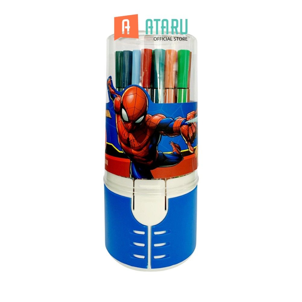 

NEW PRODUCT ATARU SET 36 PCS SPIDOL WASHABLE SPIDERMAN CRAYON DAPAT DICUCI ALAT TULIS WARNA WARNI